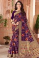 Latest Purple Weaving Saree in Silk