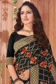 Silk Saree with Weaving in Black