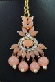Stones pearls Peach Necklace
