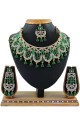 Stones pearls Green Necklace Set