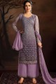 Ravishing Light Purple Net Palazzo Pant Palazzo Suit