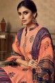 Peach Patiala Suit with Cotton