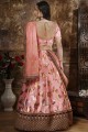 Embroidered Lehenga Choli in Pink with Pink Dupatta