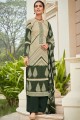 Crepe Palazzo Pant Patiala Suit in Multicolor Crepe