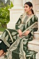 Crepe Palazzo Pant Patiala Suit in Multicolor Crepe