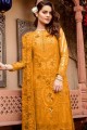 Mustard  Georgette Palazzo Pant Palazzo Suit in Georgette