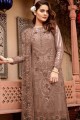 Georgette Palazzo Suit with Georgette in Light Brown