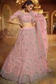 Dazzling Pink Soft net Bridal Lehenga Choli
