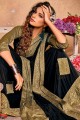 Lycra Saree with Printed in Black