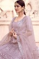 Elegant Lilac Soft net Wedding Lehenga Choli