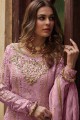 Latest Pink Georgette Palazzo Suit