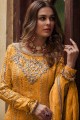 Yellow Georgette --Select-- Palazzo Suit with Georgette