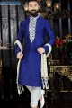 Enticing Royal Blue Art Dupion Ethnic Wear Kurta Kurta Pajama