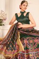 Digital print Wedding Lehenga Choli in Multicolor Silk