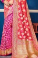 Stunning Banarasi silk Saree in Magenta