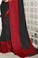 Georgette Saree with Printed in Black