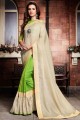 Silk Saree with Printed in Beige