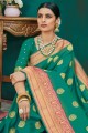 Green  Banarasi Saree in Banarasi raw silk