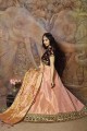 Embroidered Party Lehenga Choli in Pink Jacquard