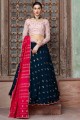 Georgette Lehenga Choli with Sequins in Blue