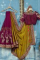 Golden Saree with Embroidered Georgette