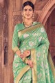 Fashionable Banarasi raw silk Banarasi Saree in Green