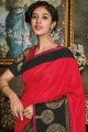 Art silk Saree in Red