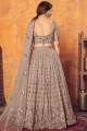 Dusty  Embroidered Party Lehenga Choli in Net