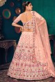 Thread Georgette Wedding Lehenga Choli in Pink