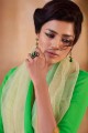 Saree in Green Silk with Blouse