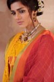 Red  Saree in Silk Fabric