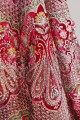 Bridal Lehenga Choli in Pink Velvet with Embroidered