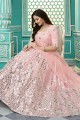 Wedding Lehenga Choli Georgette  in Pink with Embroidered