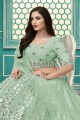 Georgette Pista green Wedding Lehenga Choli in Embroidered
