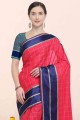 Magenta Saree with  Art silk
