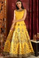 Yellow Silk Gown Dress