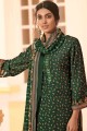 Green Printed Cotton Palazzo Suit
