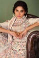 Satin Palazzo Suit with Printed in Cream