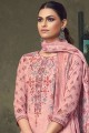 Printed Cotton Palazzo Suit in Pink