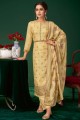 Jacquard silk Eid Palazzo Suit with Printed
