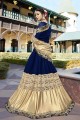 Blue & Beige Fancy Fabric saree