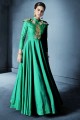 Green Soft Tapeta Silk Palazzo Suit