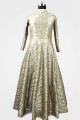 Silver Silk Gown Dress