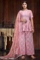 Indian Ethnic Pink Georgette Palazzo Suit