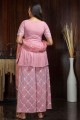 Indian Ethnic Pink Georgette Palazzo Suit