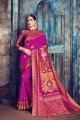 Stunning Majenta Nylon Silk saree