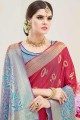 Appealing Red Nylon Silk saree