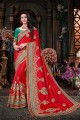 Stylish Red Art Silk saree