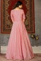 Pink Taffeta Gown Dress