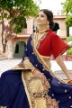 Enticing Nevy Blue Georgette saree